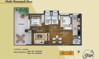 Imagem 4: APARTAMENTO DUAS SUÍTES REF: 1316