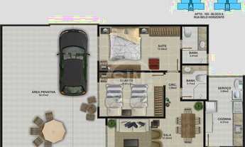 Imagem 6: Apartamento com 2 dormitórios à venda, 104,76m² nas Palmeiras - Cabo Frio/RJ