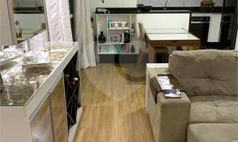 Imagem 4: Excelente apartamento de 60m² com 02 dormitórios, wc social com box e gabinete, sala proje