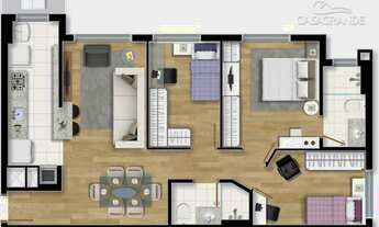Imagem 2: Apartamento com 3 dormitórios à venda, 71 m² por R$ 561.900,00 - Santo Inácio - Curitiba/P
