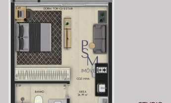 Imagem 3: Studio 27m2 Platz Av JK