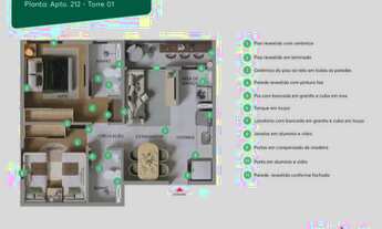 Imagem 5: APT 209, Cajazeiras, Condomínio Forte Alencar, Apartamento com 2 quartos, elevador