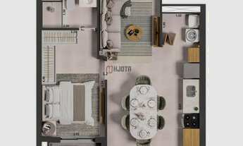 Imagem 2: Apartamento Cond MEET 48m2 - 1 Dorm Suíte Zona Sul de Rio Preto