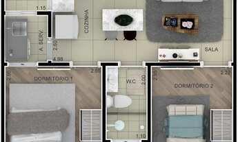 Imagem 2: Loft com 2 dormitórios à venda, 40 m² por R$ 229.000,00 - Vila Costa Melo - São Paulo/SP