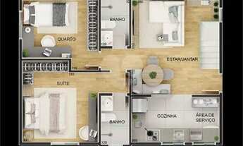 Imagem 4: Descrição Apartamento com 3 Quartos à venda - Serra