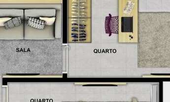 Imagem 4: Apartamento à venda 2 Quartos, 1 Suite, 1 Vaga, 37.96M², PRAIA DE ITAPARICA, VILA VELHA