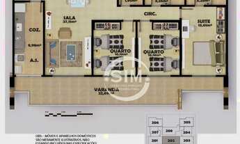 Imagem 2: Apartamento com 3 dormitórios à venda, 64 m² na Palmeiras - Cabo Frio/RJ