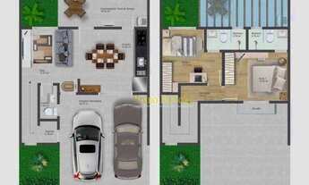 Imagem 2: Casa com 2 dormitórios à venda, 81 m² por R$ 425.000,00 - Jardim Nova Santa Gertrudes II