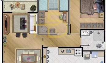 Imagem 5: Apartamento para Locação em Votorantim, Jardim Tatiana, 2 dormitórios, 1 banheiro, 1 vaga