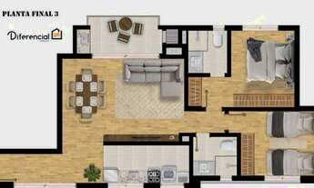 Imagem 2: Apartamento à venda, 71 m² por R$ 447.372,00 - Portão - Curitiba/PR