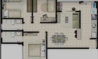 Imagem 3: Apartamento tres quartos condomínio clube yes butiti