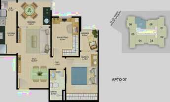 Imagem 5: Apartamento à venda 2 Quartos, 1 Suite, 1 Vaga, 68M², PRAIA DE ITAPARICA, VILA VELHA - ES