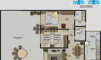 Imagem 4: Apartamento com 2 dormitórios à venda, 104,76m² nas Palmeiras - Cabo Frio/RJ