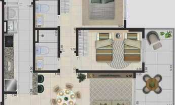 Imagem 2: Apto de 2 Dorm c/ 1 SUÍTE, LAZER COMPLETO. 81 m² de área útil. Bairro: Aviação