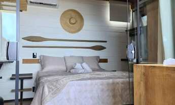 Imagem 2: Apartamento tipo studio com 02 quartos, mobiliado com deck e vista para mar. Piçarras SC