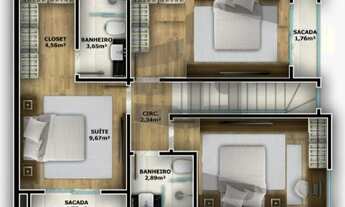 Imagem 6: SOBRADO GEMINADO no BOM RETIRO com 3 quartos para VENDA, 123 m²