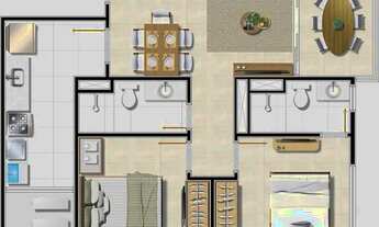 Imagem 2: APARTAMENTO 2 QUARTOS + 1 SUÍTE NO RIO VERMELHO À VENDA - RESIDENCIAL GOYA