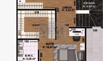 Imagem 5: Sobrado com 3 dormitórios à venda com 131.8m² por R$ 779.000,00 no bairro Xaxim - CURITIBA