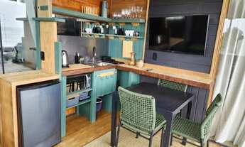 Imagem 7: Apartamento tipo studio com 02 quartos, mobiliado com deck e vista para mar. Piçarras SC