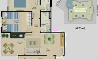 Imagem 4: Apartamento à venda 2 Quartos, 1 Suite, 1 Vaga, 68M², PRAIA DE ITAPARICA, VILA VELHA - ES