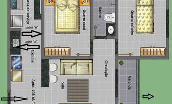 Imagem 2: Aluga-se Apartamento 2 qts 1 vg garagem 2º andar