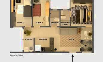 Imagem 5: LANÇAMENTO DE APARTAMENTO COM 2 DORMITORIOS 1 SUITE NA REGIÃO DO PATRIARCA