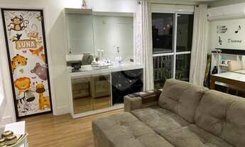 Imagem 2: Excelente apartamento de 60m² com 02 dormitórios, wc social com box e gabinete, sala proje