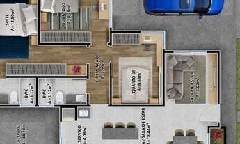 Imagem 2: Casa para Venda em São José, Forquilhas, 3 dormitórios, 1 suíte, 2 banheiros, 2 vagas