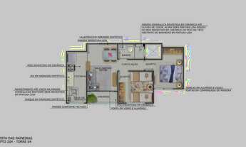 Imagem 3: Apartamento para venda possui 43 metros quadrados com 2 quartos em Planalto - Manaus - AM