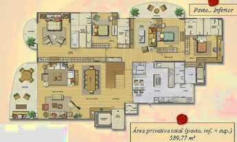 Imagem 3: Cobertura duplex para venda possui 589 metros quadrados com 4 quartos