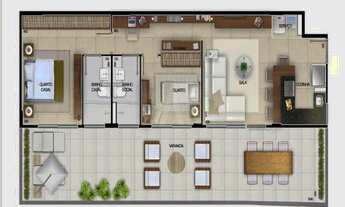 Imagem 2: Apartamento à venda, 2 quartos, 1 suíte, 2 vagas, Lourdes - Belo Horizonte/MG