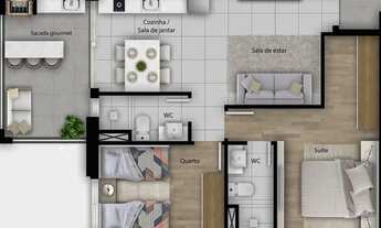 Imagem 4: COBERTURA com 2 dormitórios à venda por R$ 850.600,00 no bairro Centro - CURITIBA / PR