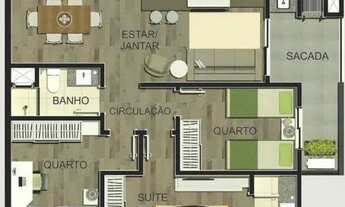 Imagem 4: APARTAMENTO com 3 dormitórios à venda por R$ 887.000,00 no bairro Vila Izabel - CURITIBA