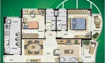 Imagem 7: Alugo Lindo Apto com 2 Suítes - Condomínio Vila do Pan -Barra Olímpica - RJ