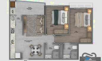 Imagem 5: Apartamento com 2 dormitórios à venda, 68 m² por R$ 754.478,41 - Trindade - Florianópolis