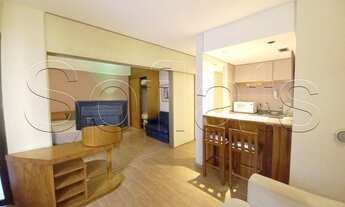 Imagem 2: Flat para hospedagem em andar alto em Moema, locação sem burocracia