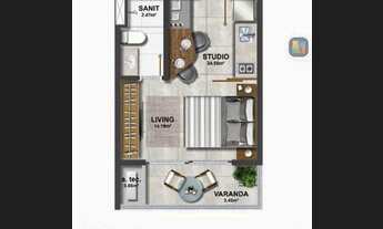 Imagem 7: EXCELENTE QUARTO E SALA COM VARANDA ( 11o and) - Caminho das Árvores