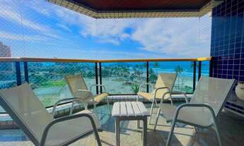 Imagem 7: Apartamento de frente para com mar com 4 suítes em prédio com lazer (piscina, churrasqueir