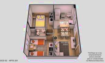 Imagem 2: Apartamento para Venda em Curitiba, Santa Cândida, 2 dormitórios, 1 banheiro