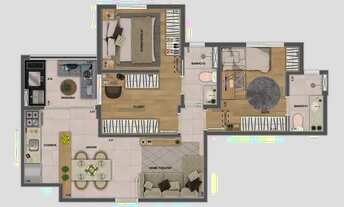 Imagem 4: Apartamento com 2 dormitórios à venda, 65 m² por R$ 513.075,02 - Parque Industrial - São J