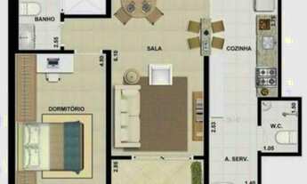 Imagem 2: Apartamento 1 dorm para Venda - José Menino, Santos - 65m², 1 vaga