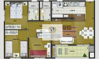 Imagem 1: Apartamento com 3 dormitórios à venda, 70 m² por R$ 370.000,00 - Parque Villa Flores - Sum