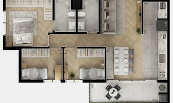 Imagem 2: APARTAMENTO com 3 dormitórios à venda por R$ 530.000,00 no bairro Novo Mundo - CURITIBA