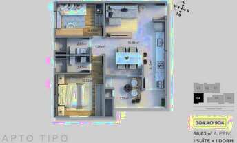 Imagem 7: APARTAMENTO com 2 dormitórios à venda por R$ 650.000,00 no bairro São Francisco - CURITIBA