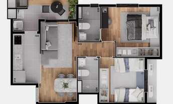 Imagem 4: APARTAMENTO com 2 dormitórios à venda por R$ 598.500,00 no bairro Centro - CURITIBA / PR