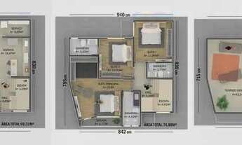 Imagem 4: CASA com 3 dormitórios à venda por R$ 1.414.080,00 no bairro Água Verde - CURITIBA / PR