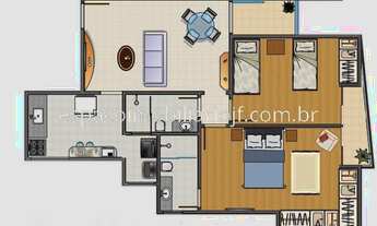 Imagem 2: Apartamento 2 quarto(s) para Venda no bairro Jardim Laranjeiras em Juiz de Fora - MG