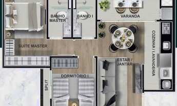 Imagem 3: APARTAMENTO com 2 dormitórios à venda por R$ 563.000,00 no bairro Capão Raso - CURITIBA