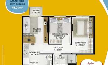 Imagem 6: Apartamento à venda 2 quartos em Biguaçu bairro Praia João Rosa R$ 235.500,00