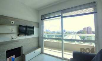 Imagem 4: Apartamento mobiliado, 57m2, 1 suite, 1 vaga, lareira e churrasqueira, localizado no bairr